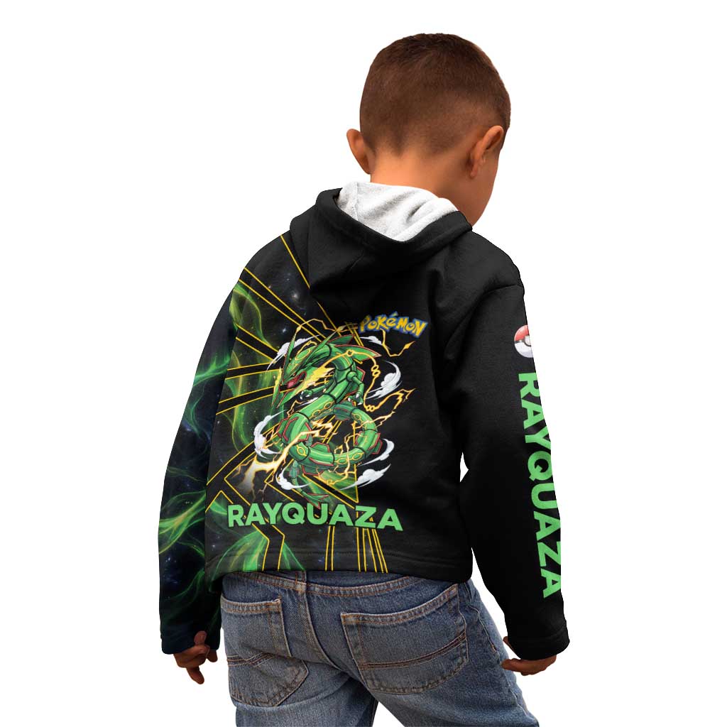 Rayquaza Poké Kid Hoodie Cosmic Dragon Comic Style