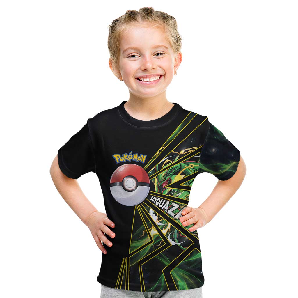 Rayquaza Poké Kid T Shirt Cosmic Dragon Comic Style