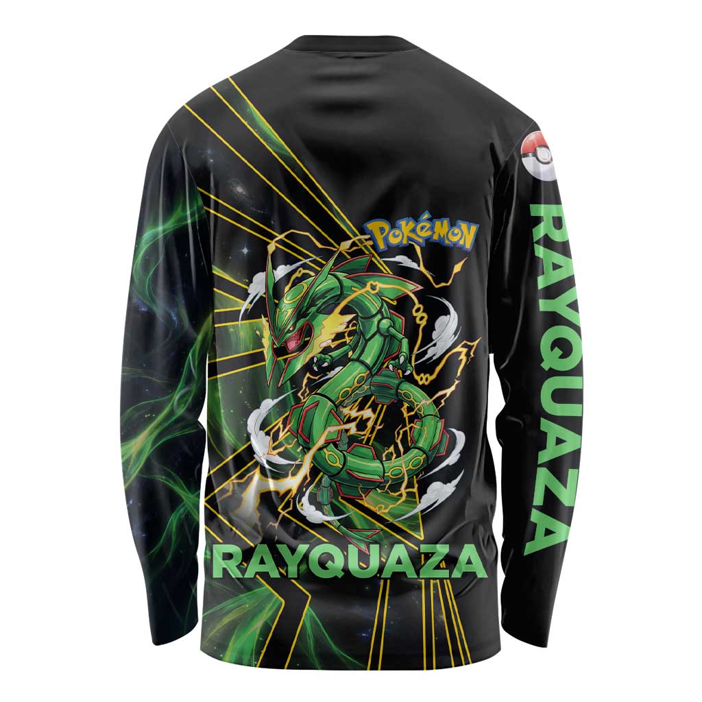 Rayquaza Poké Long Sleeve Shirt Cosmic Dragon Comic Style