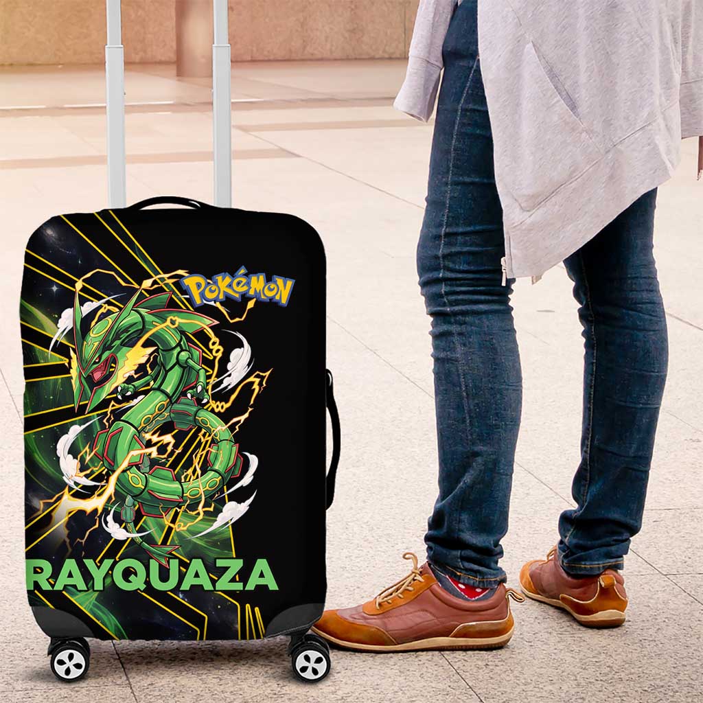 Rayquaza Poké Luggage Cover Cosmic Dragon Comic Style