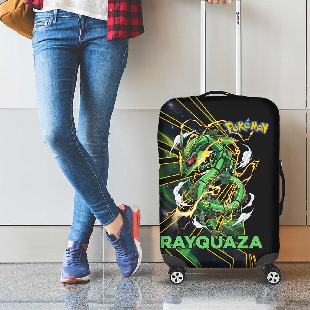 Rayquaza Poké Luggage Cover Cosmic Dragon Comic Style