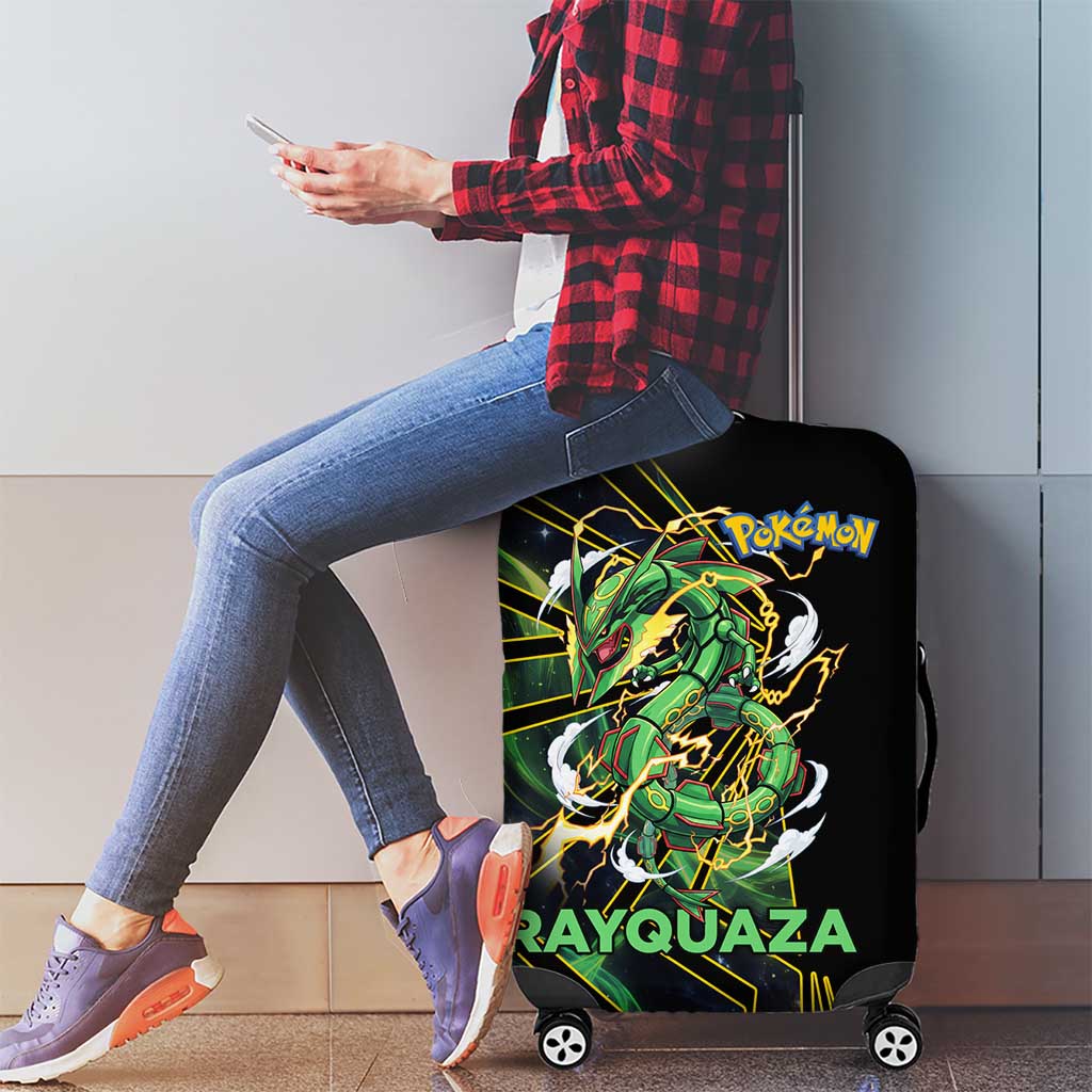 Rayquaza Poké Luggage Cover Cosmic Dragon Comic Style