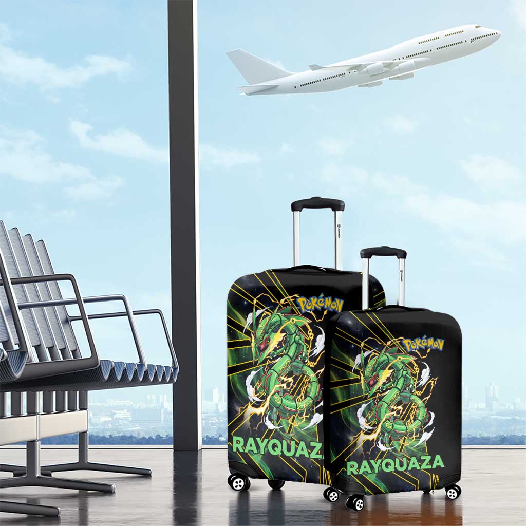 Rayquaza Poké Luggage Cover Cosmic Dragon Comic Style