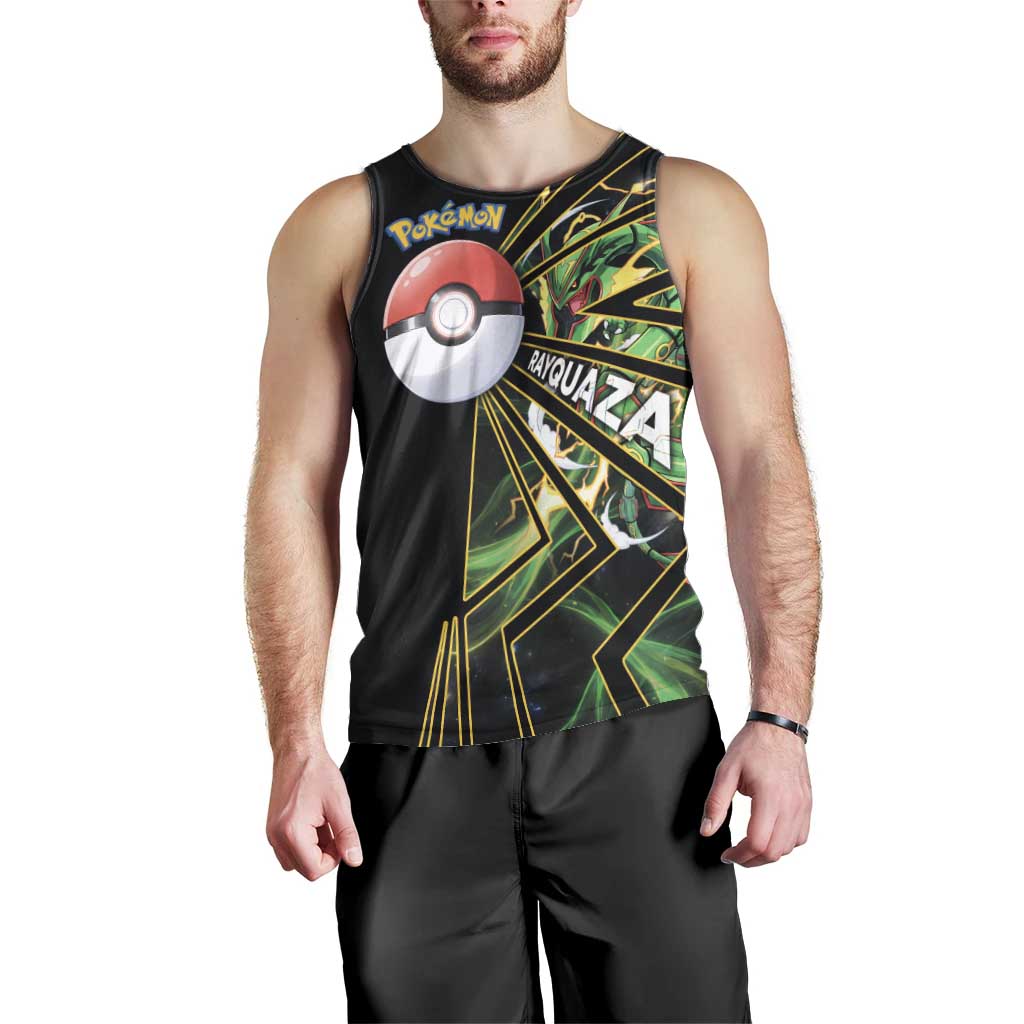Rayquaza Poké Men Tank Top Cosmic Dragon Comic Style