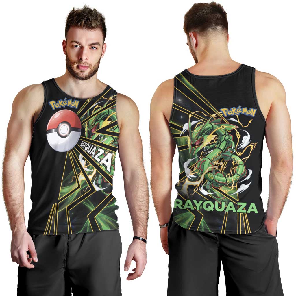 Rayquaza Poké Men Tank Top Cosmic Dragon Comic Style
