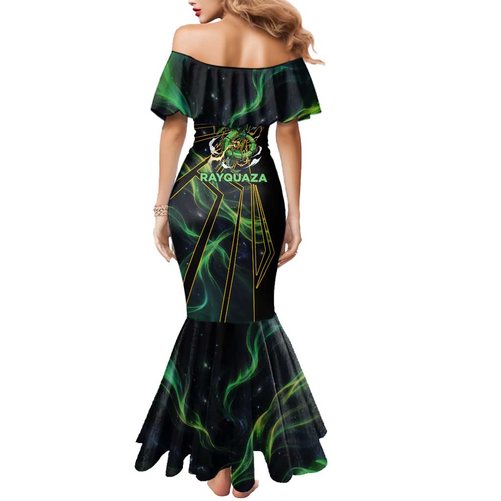 Rayquaza Poké Mermaid Dress Cosmic Dragon Comic Style