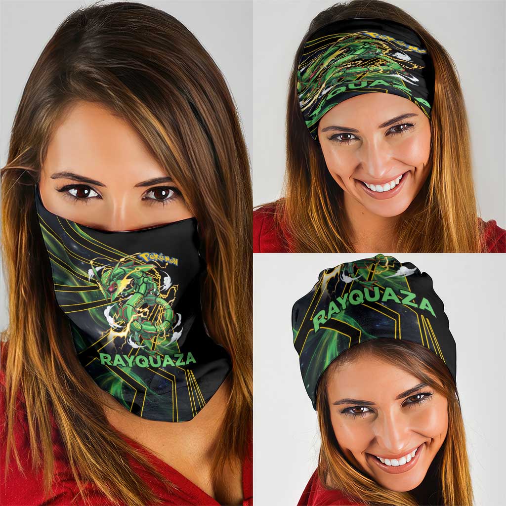 Rayquaza Poké Neck Gaiter Cosmic Dragon Comic Style