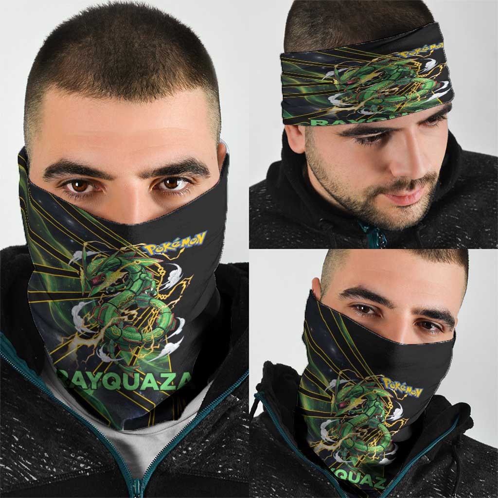Rayquaza Poké Neck Gaiter Cosmic Dragon Comic Style
