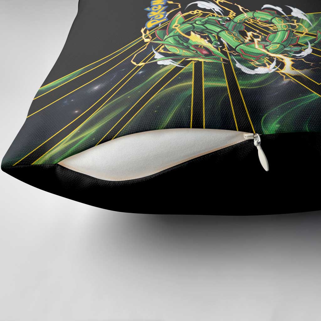 Rayquaza Poké Pillow Cover Cosmic Dragon Comic Style