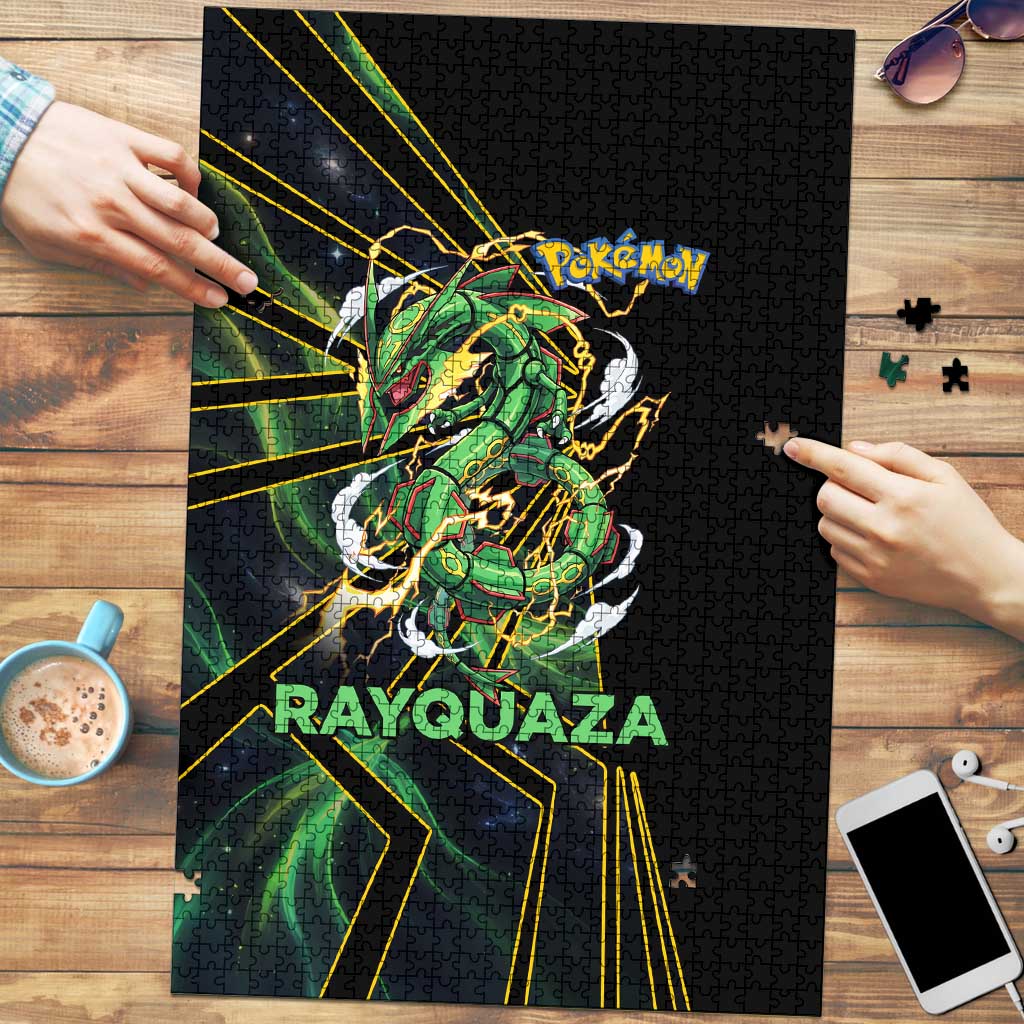 Rayquaza Poké Puzzle Cosmic Dragon Comic Style