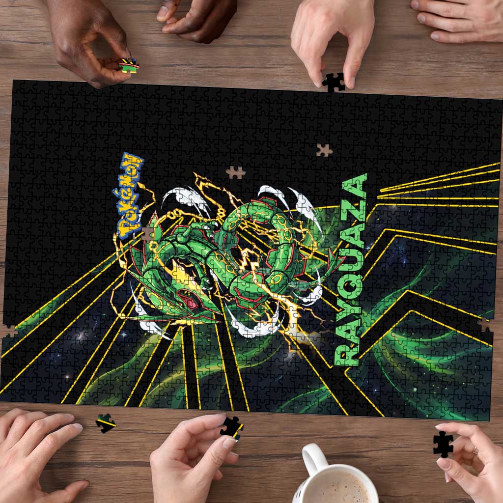 Rayquaza Poké Puzzle Cosmic Dragon Comic Style