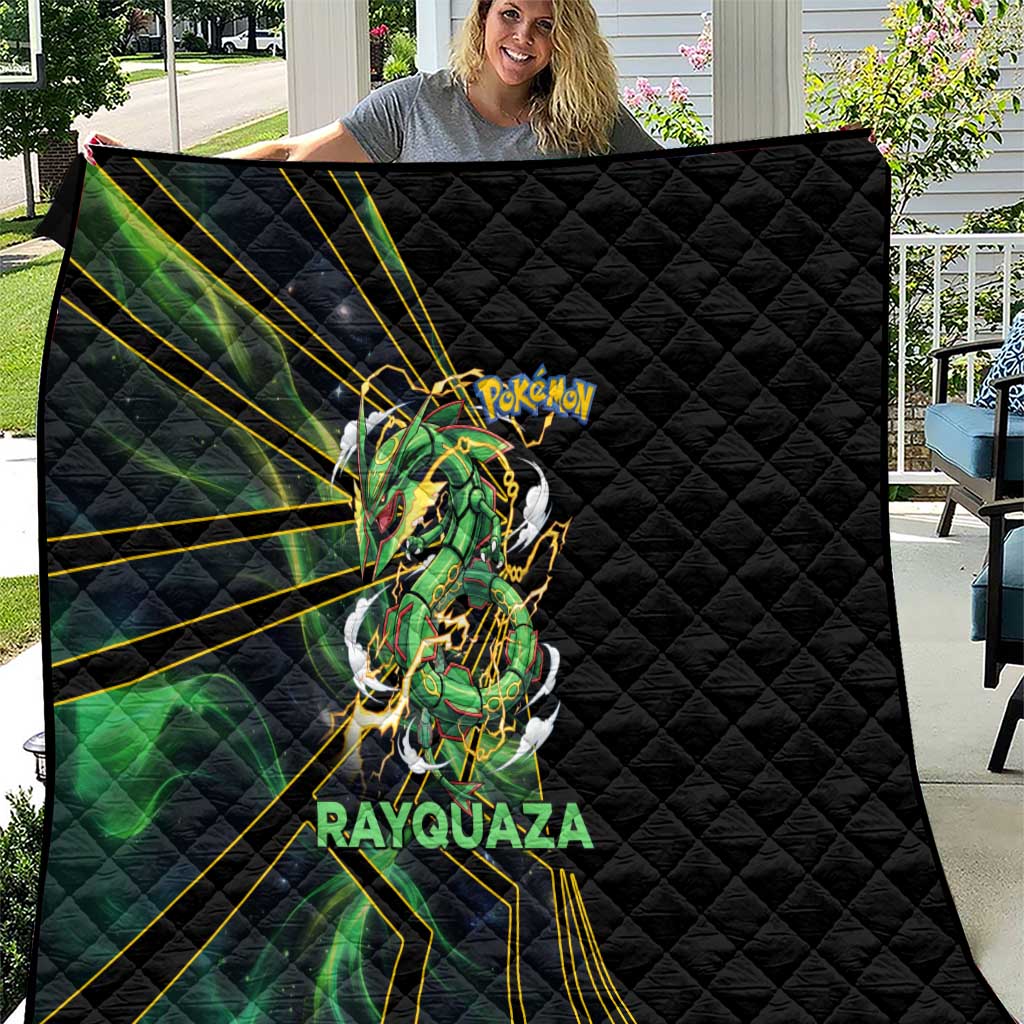 Rayquaza Poké Quilt Cosmic Dragon Comic Style