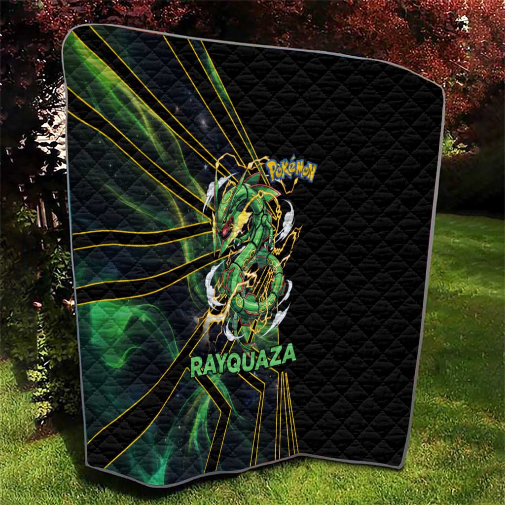 Rayquaza Poké Quilt Cosmic Dragon Comic Style