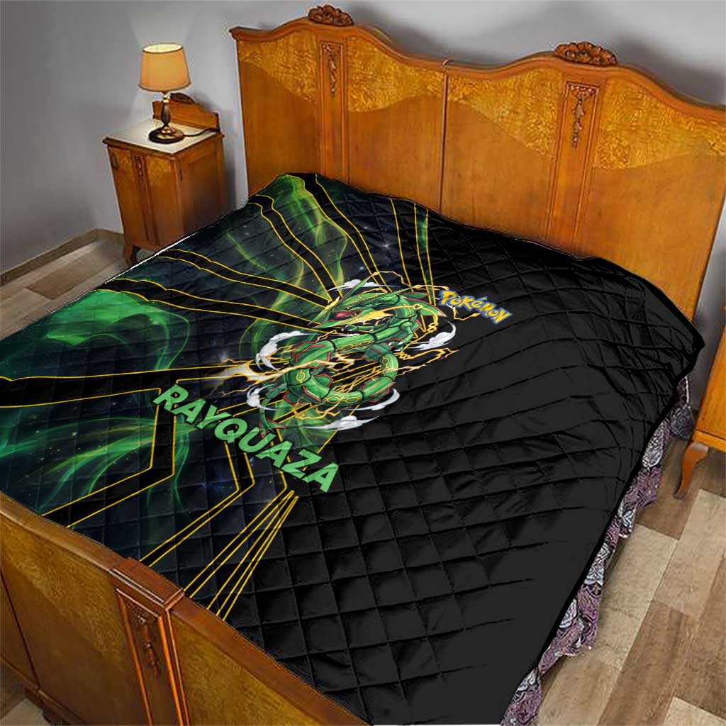 Rayquaza Poké Quilt Cosmic Dragon Comic Style
