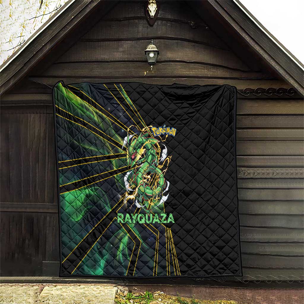 Rayquaza Poké Quilt Cosmic Dragon Comic Style