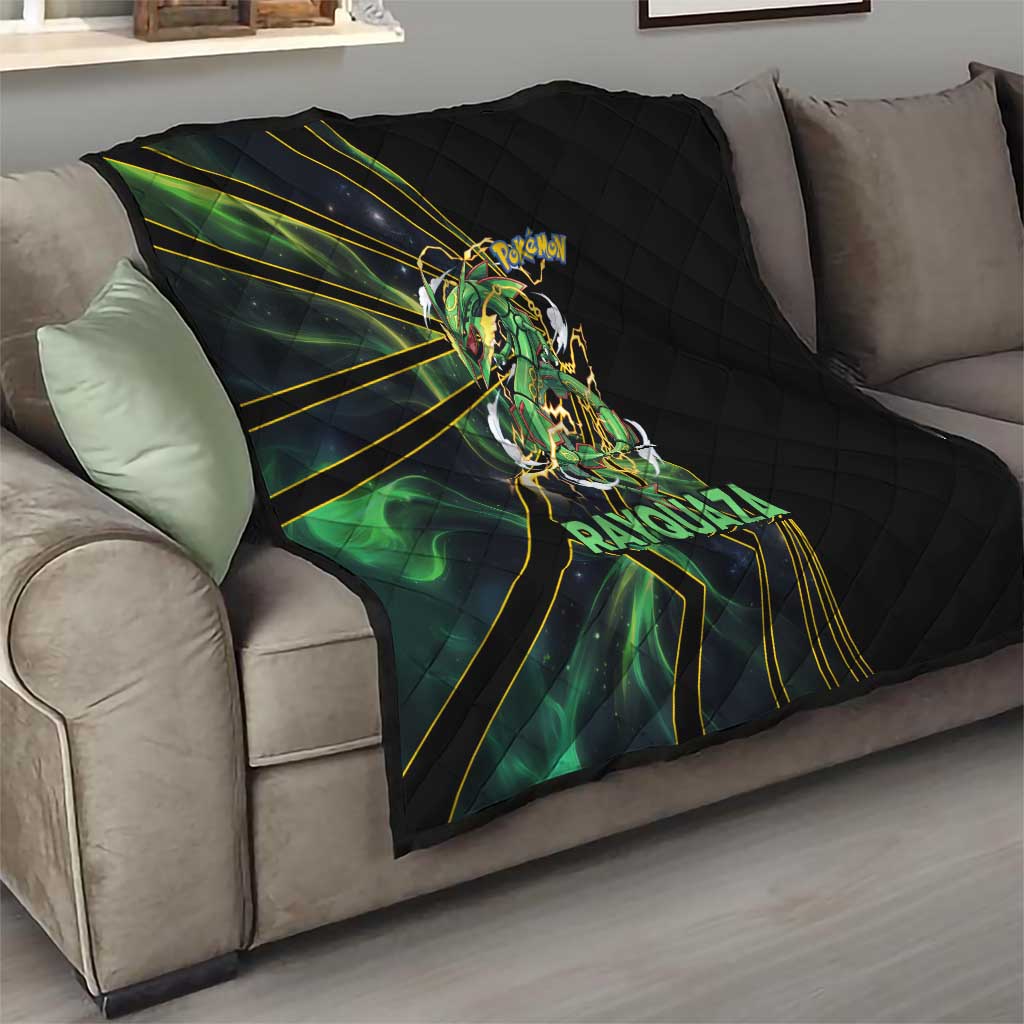 Rayquaza Poké Quilt Cosmic Dragon Comic Style
