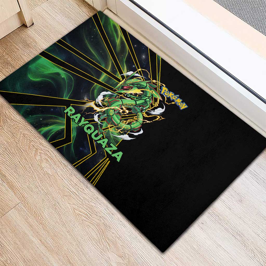 Rayquaza Poké Rubber Doormat Cosmic Dragon Comic Style