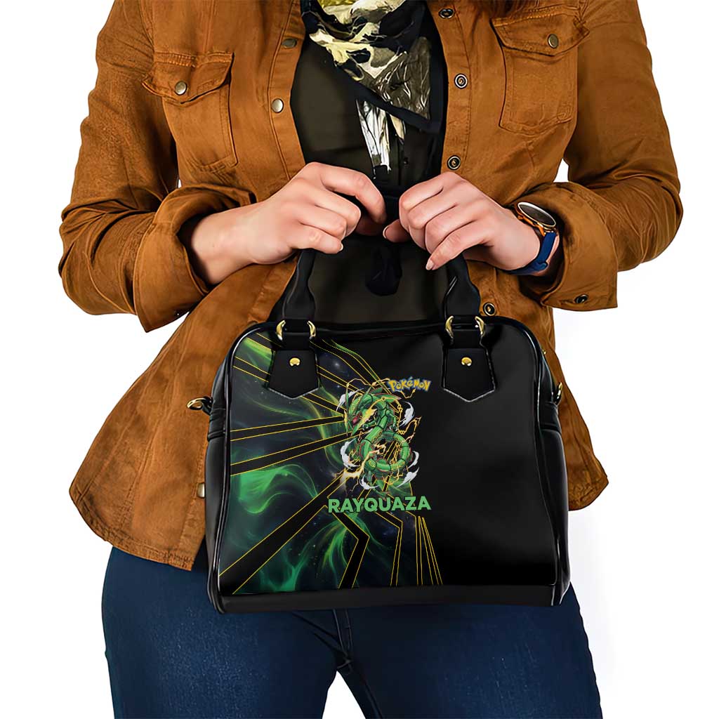 Rayquaza Poké Shoulder Handbag Cosmic Dragon Comic Style