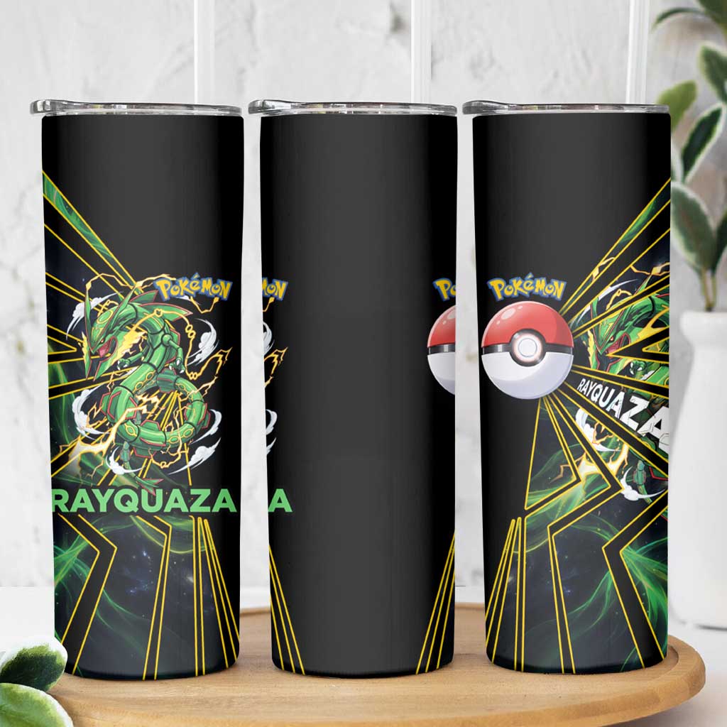 Rayquaza Poké Skinny Tumbler Cosmic Dragon Comic Style