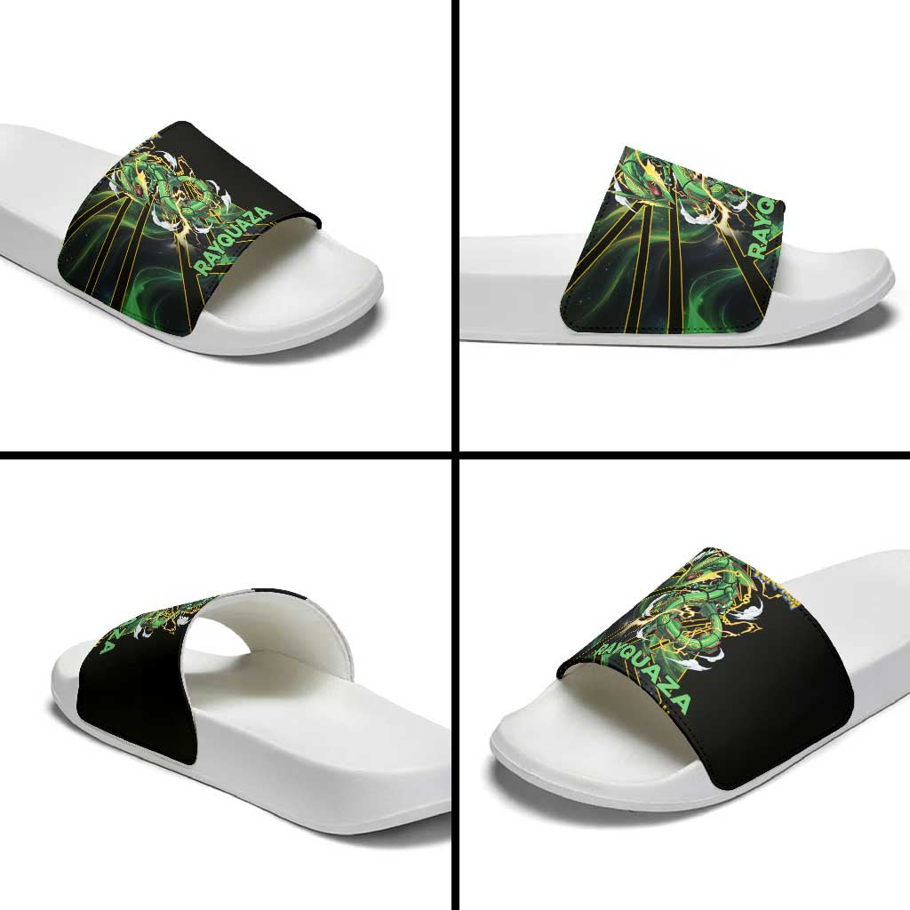 Rayquaza Poké Slide Sandals Cosmic Dragon Comic Style