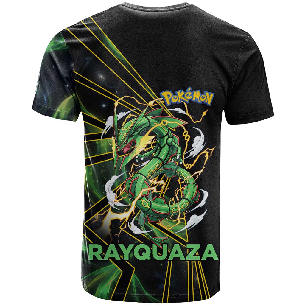 Rayquaza Poké T Shirt Cosmic Dragon Comic Style