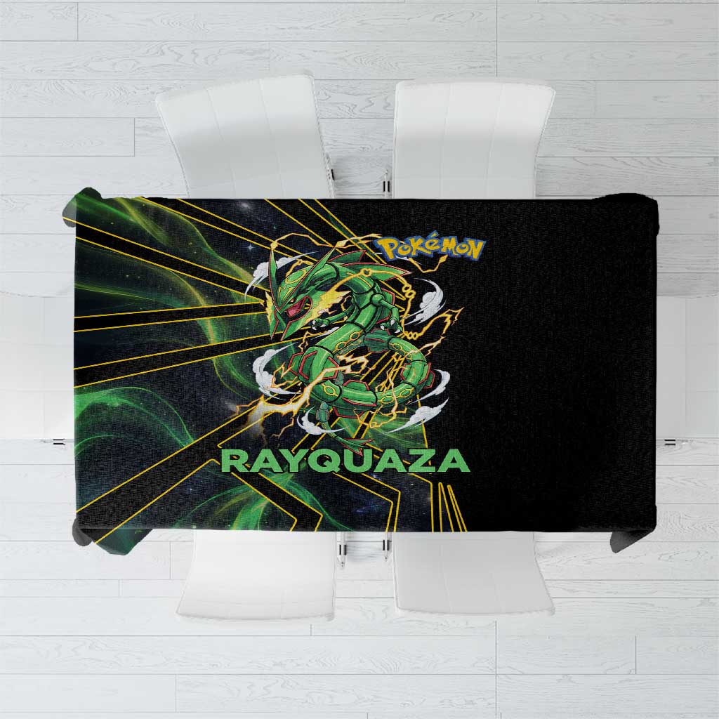 Rayquaza Poké Tablecloth Cosmic Dragon Comic Style
