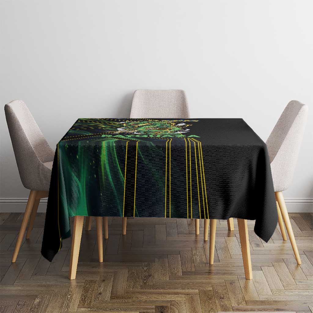 Rayquaza Poké Tablecloth Cosmic Dragon Comic Style