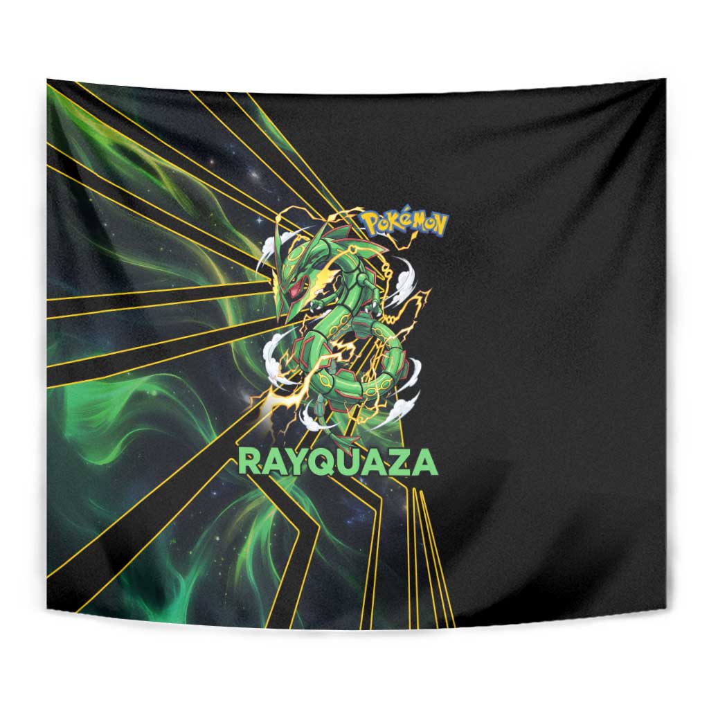 Rayquaza Poké Tapestry Cosmic Dragon Comic Style