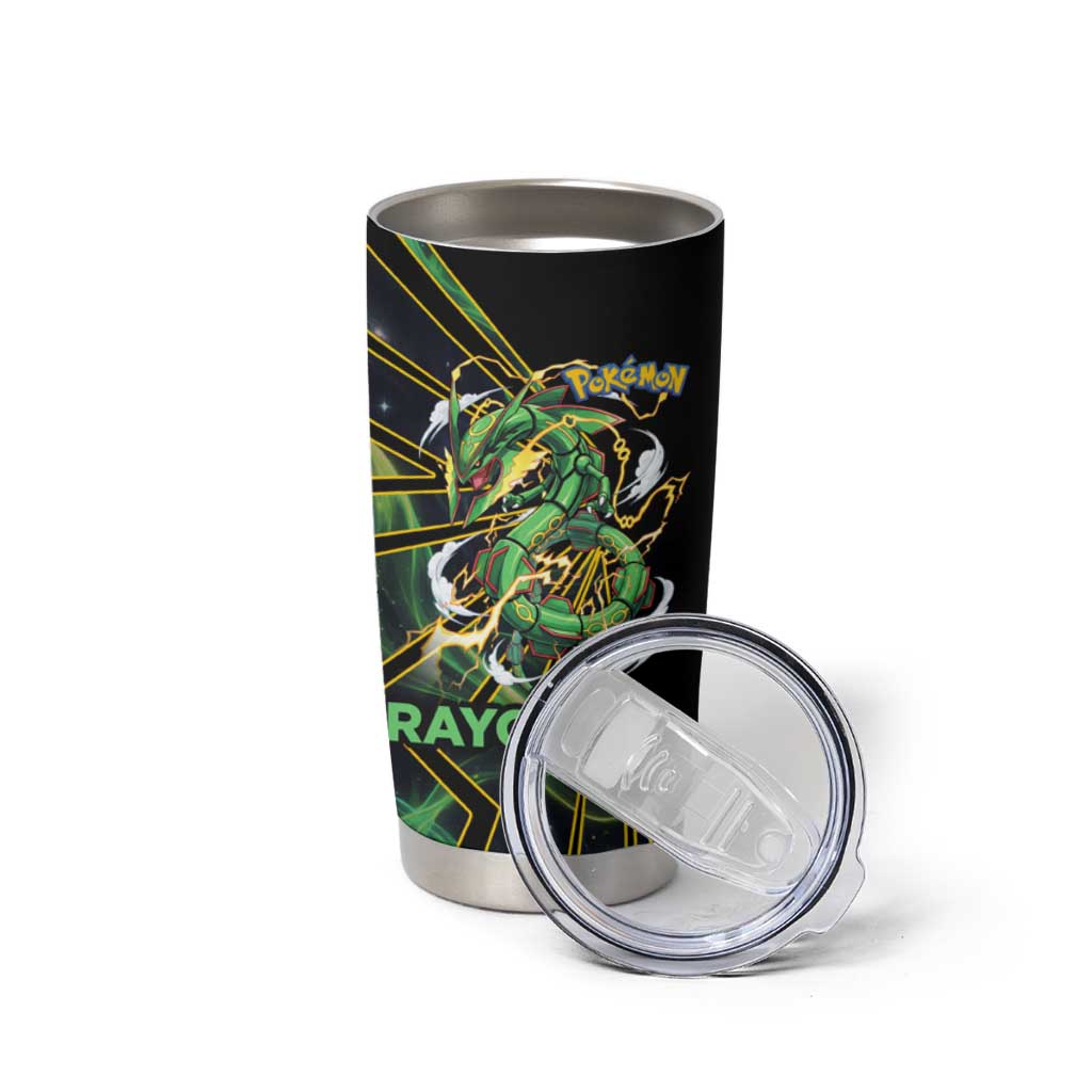 Rayquaza Poké Tumbler Cup Cosmic Dragon Comic Style