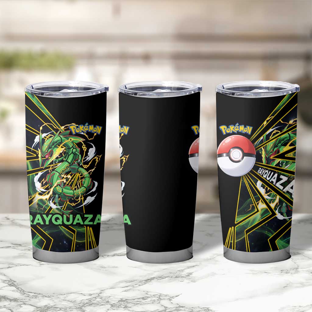 Rayquaza Poké Tumbler Cup Cosmic Dragon Comic Style
