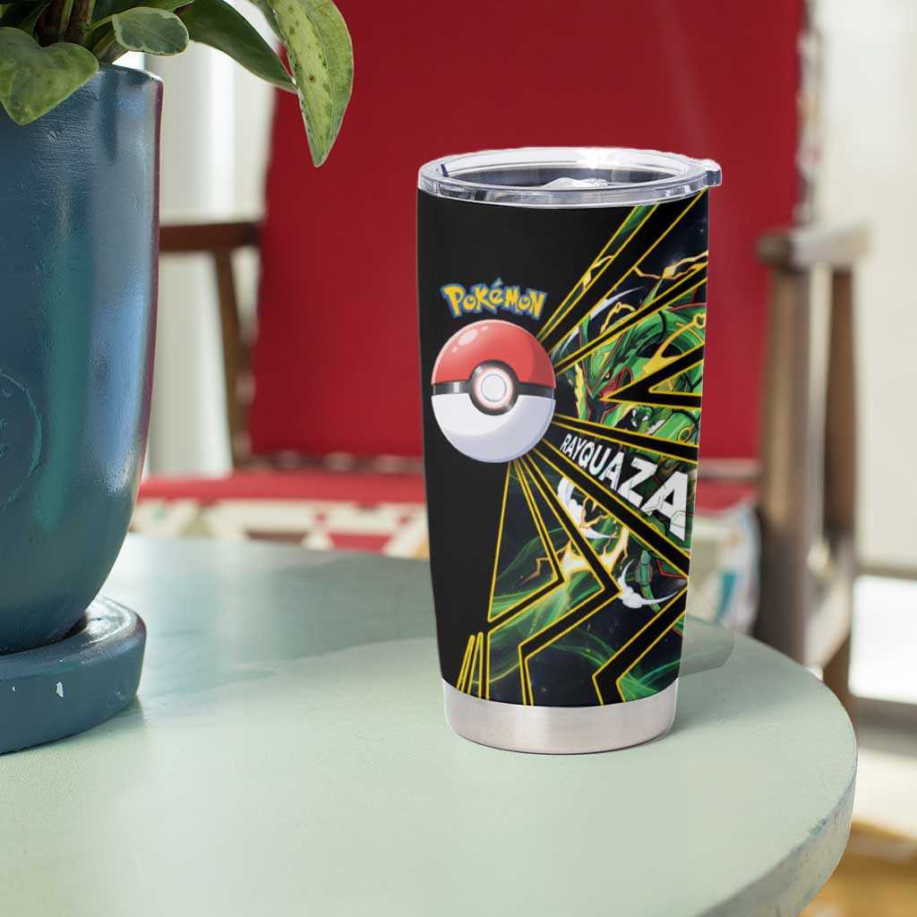 Rayquaza Poké Tumbler Cup Cosmic Dragon Comic Style