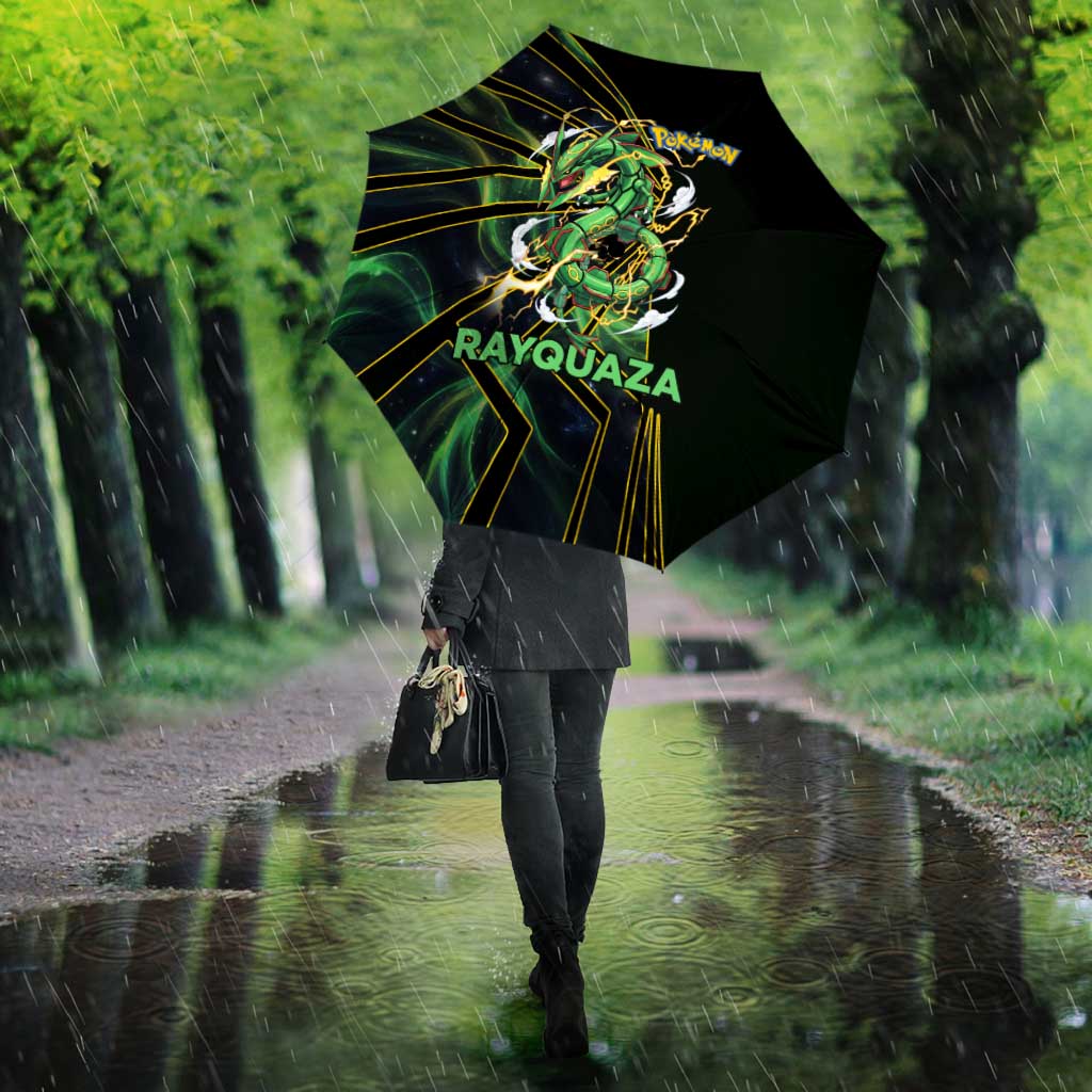 Rayquaza Poké Umbrella Cosmic Dragon Comic Style