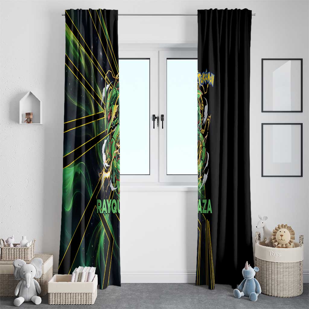 Rayquaza Poké Window Curtain Cosmic Dragon Comic Style