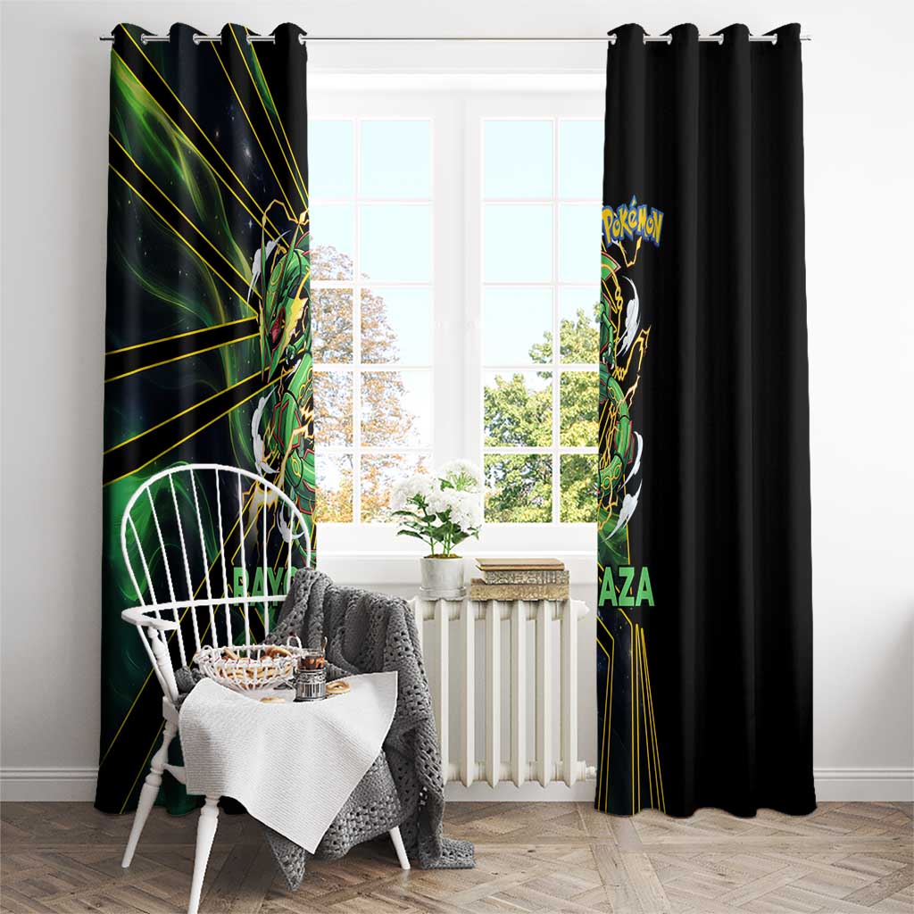 Rayquaza Poké Window Curtain Cosmic Dragon Comic Style