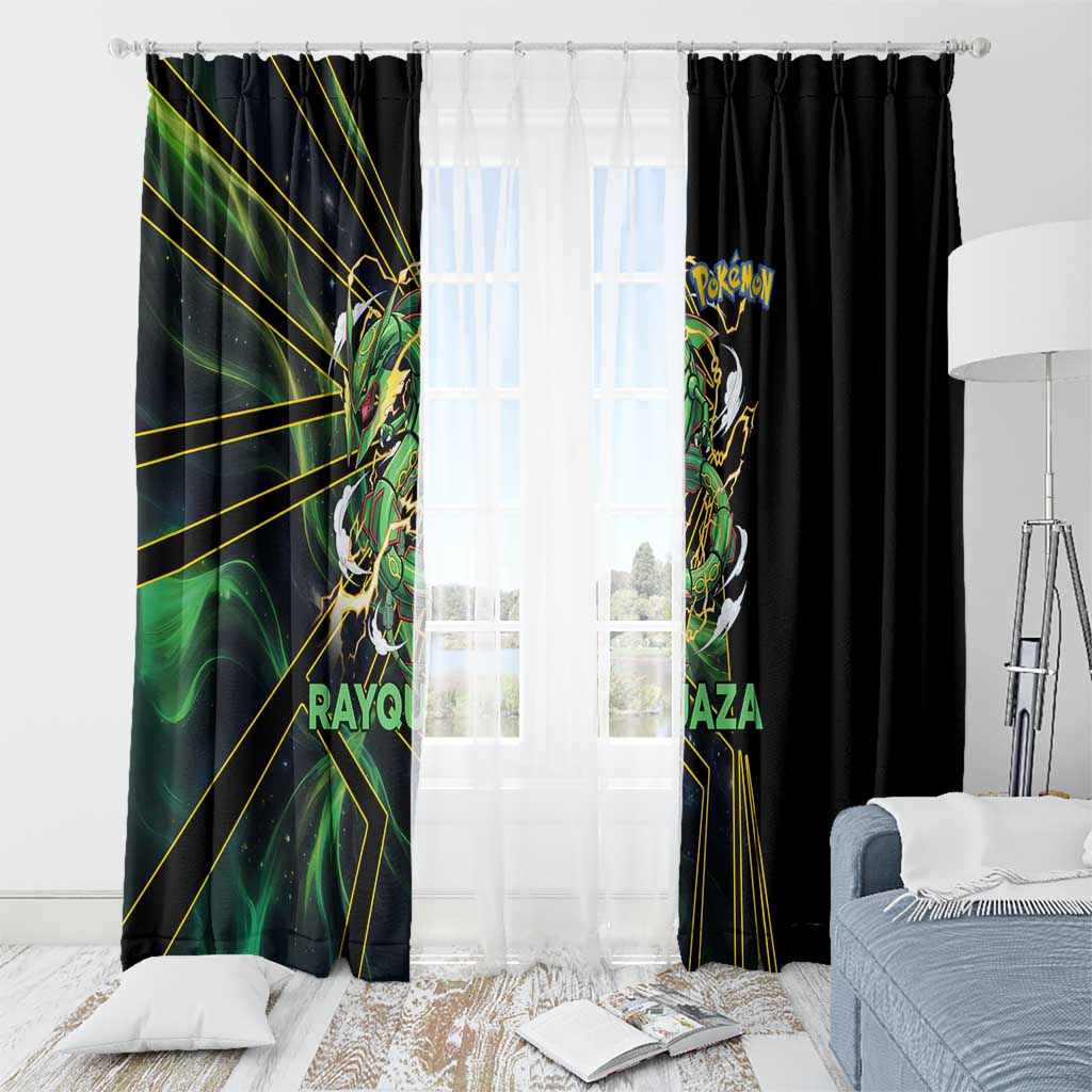 Rayquaza Poké Window Curtain Cosmic Dragon Comic Style