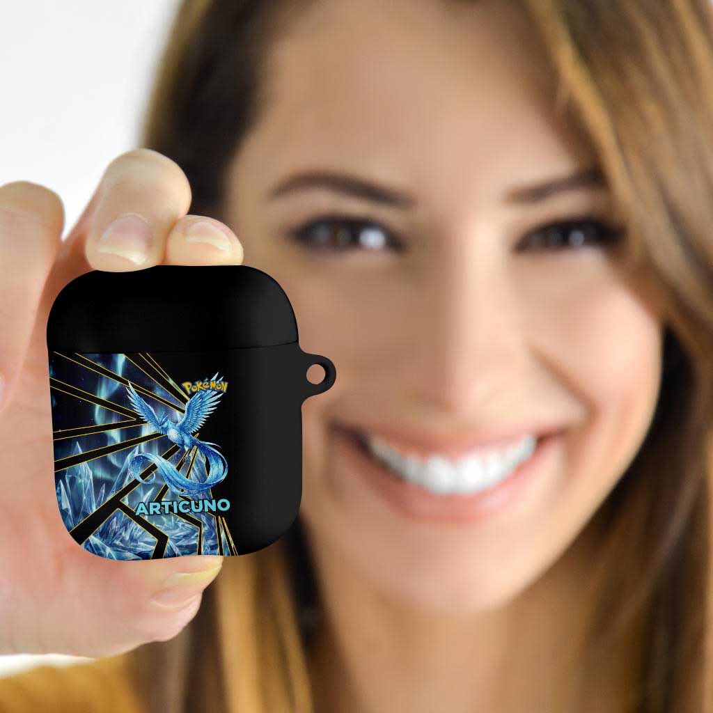 Articuno Poké AirPods Case Frost Crystal Comic Style