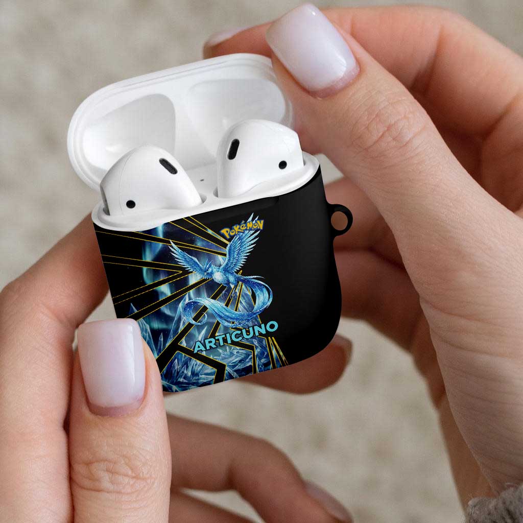 Articuno Poké AirPods Case Frost Crystal Comic Style