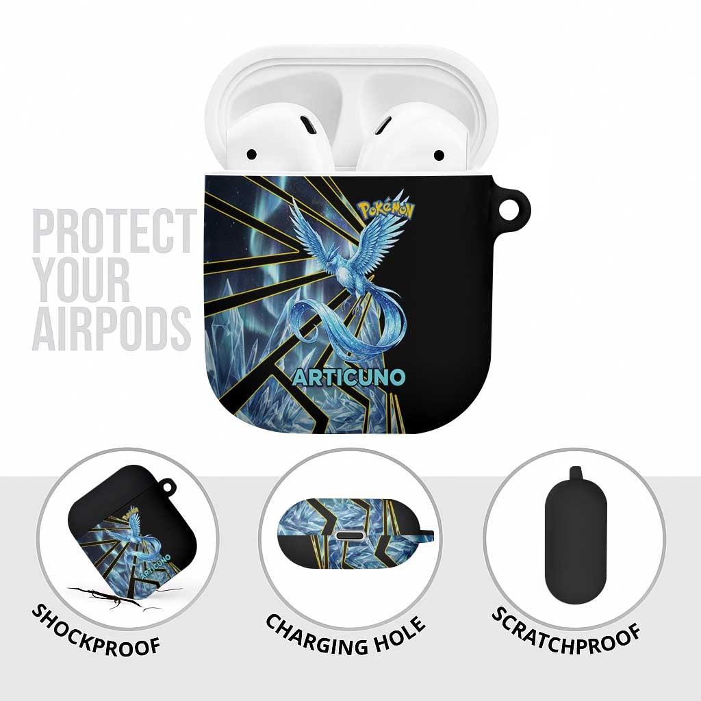 Articuno Poké AirPods Case Frost Crystal Comic Style