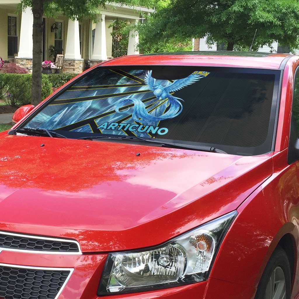 Articuno Poké Auto Sun Shade Frost Crystal Comic Style