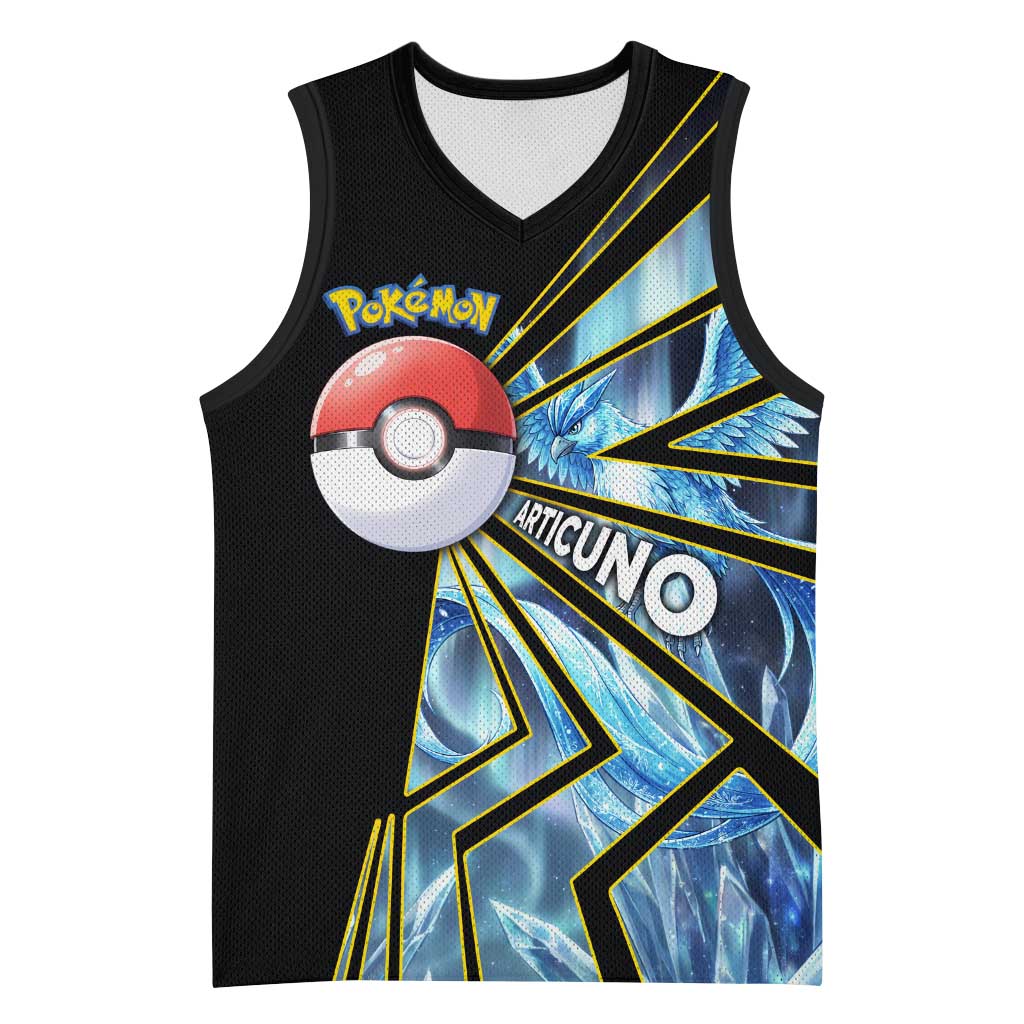 Articuno Poké Basketball Jersey Frost Crystal Comic Style