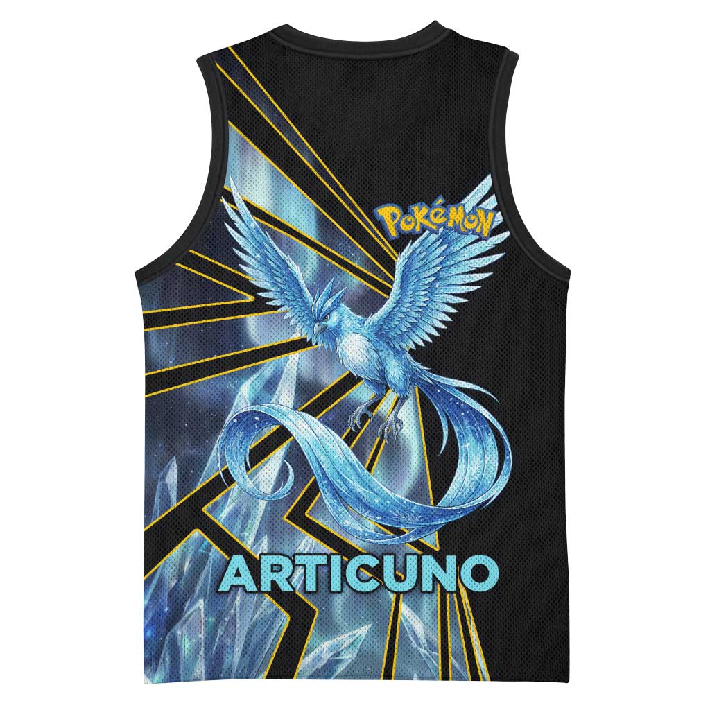 Articuno Poké Basketball Jersey Frost Crystal Comic Style