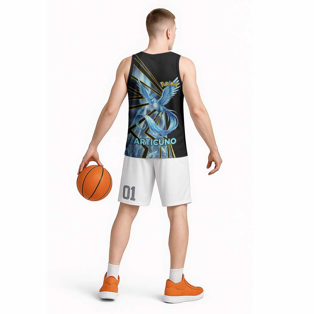 Articuno Poké Basketball Jersey Frost Crystal Comic Style