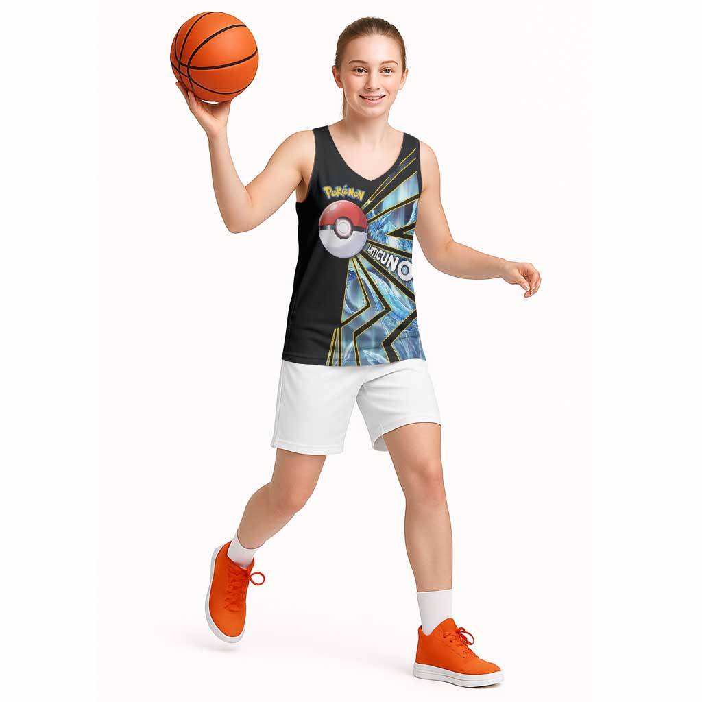 Articuno Poké Basketball Jersey Frost Crystal Comic Style