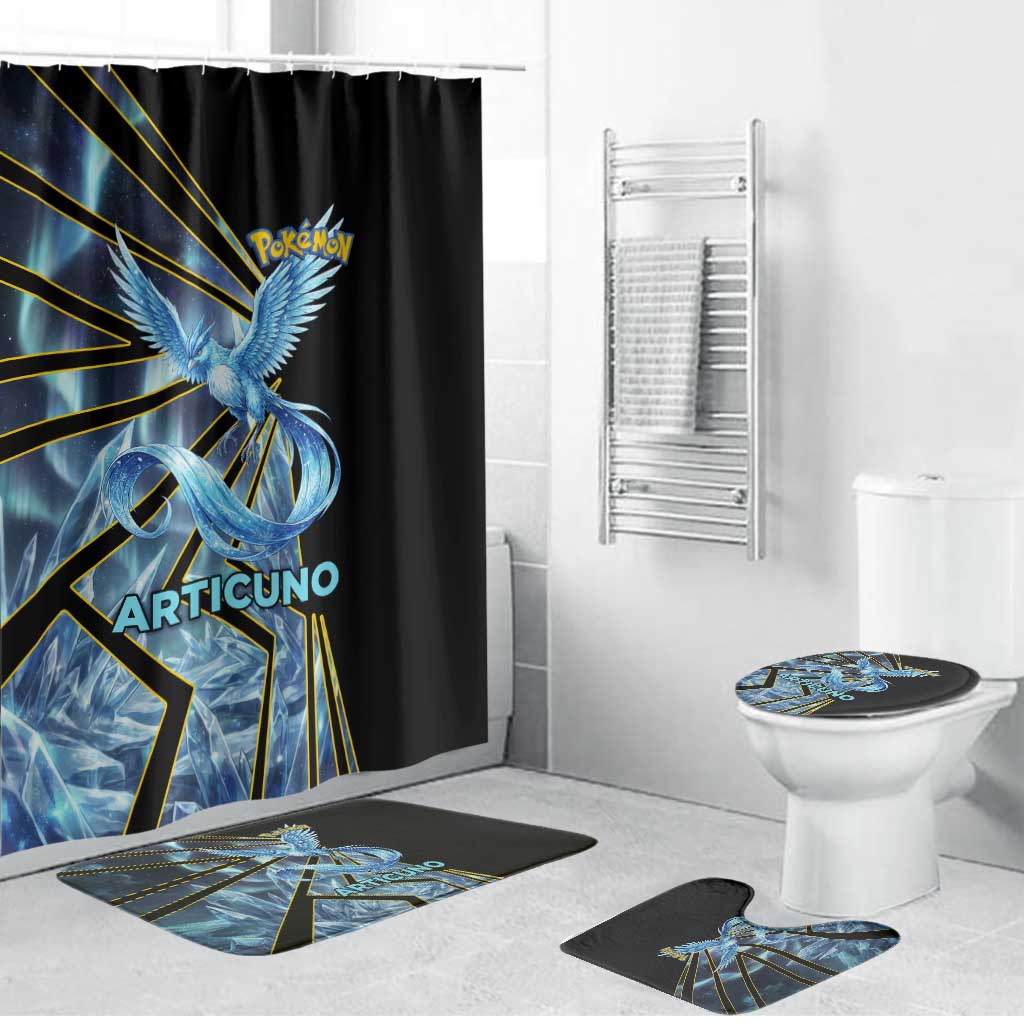 Articuno Poké Bathroom Set Frost Crystal Comic Style