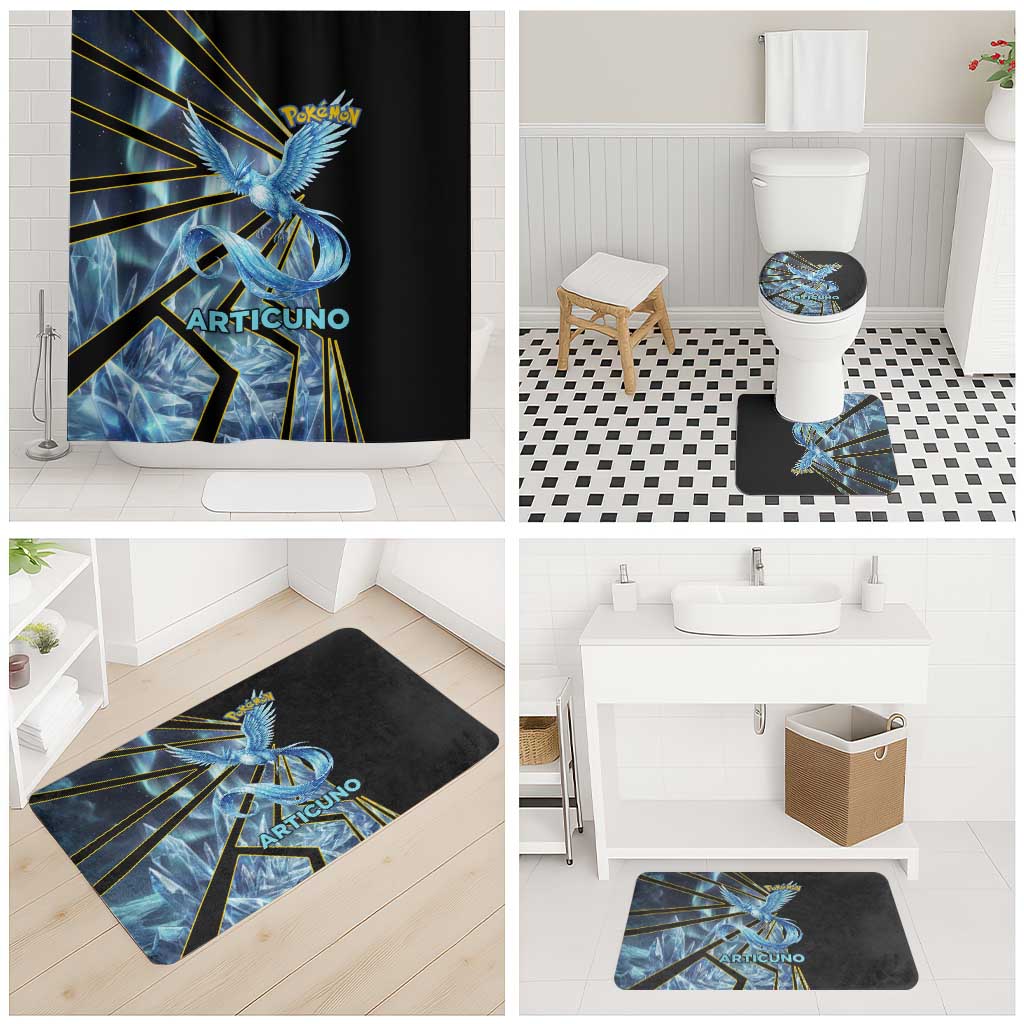 Articuno Poké Bathroom Set Frost Crystal Comic Style