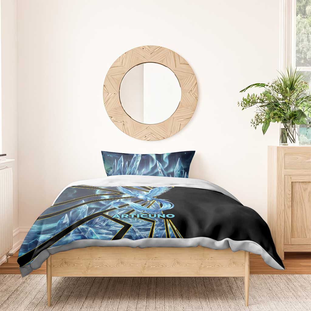 Articuno Poké Bedding Set Frost Crystal Comic Style