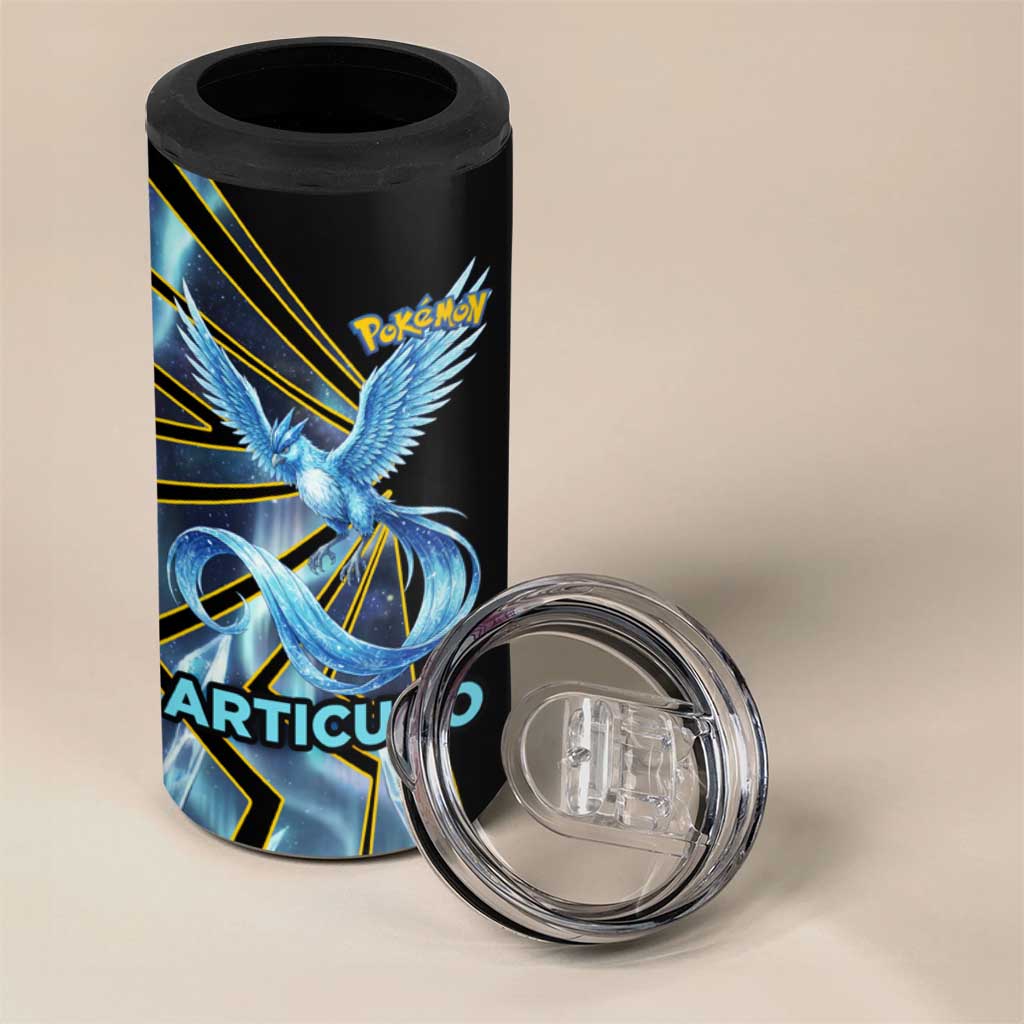 Articuno Poké 4 in 1 Can Cooler Tumbler Frost Crystal Comic Style