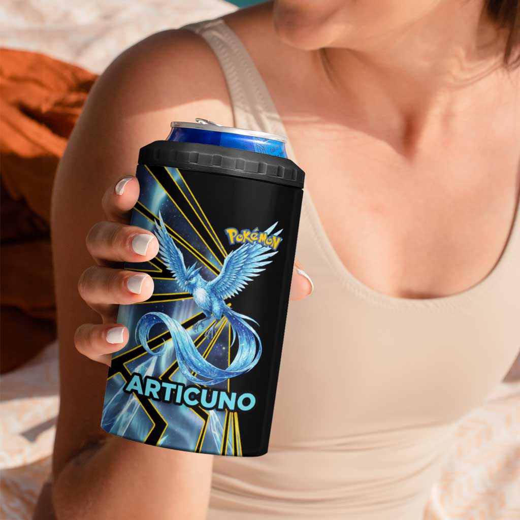 Articuno Poké 4 in 1 Can Cooler Tumbler Frost Crystal Comic Style