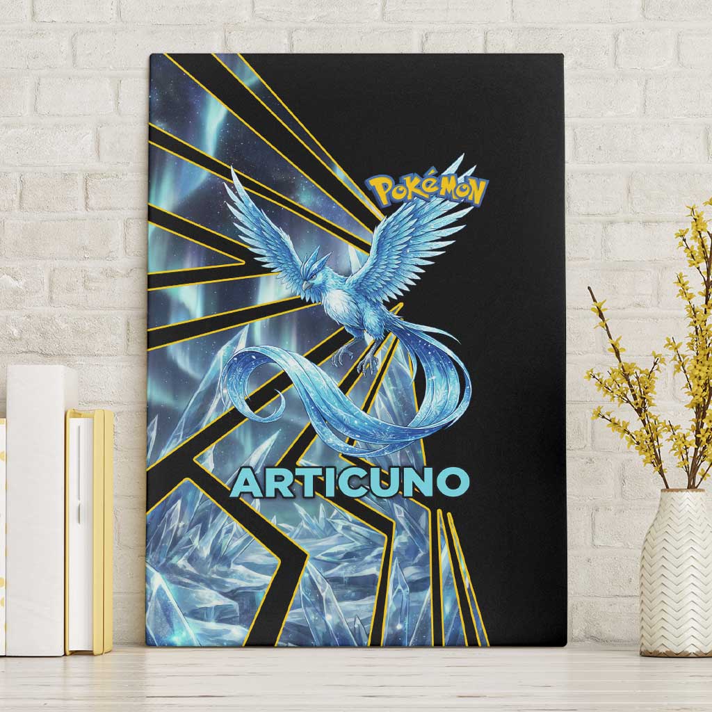 Articuno Poké Canvas Wall Art Frost Crystal Comic Style