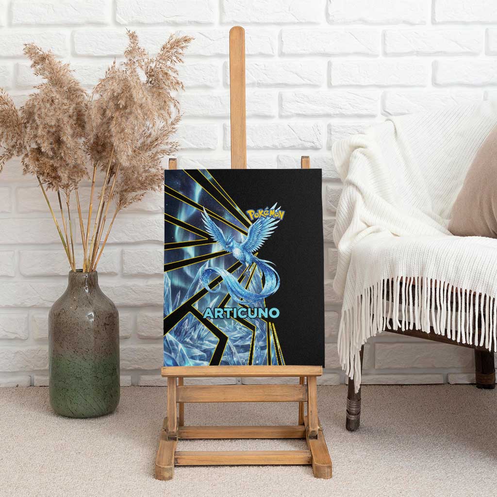 Articuno Poké Canvas Wall Art Frost Crystal Comic Style